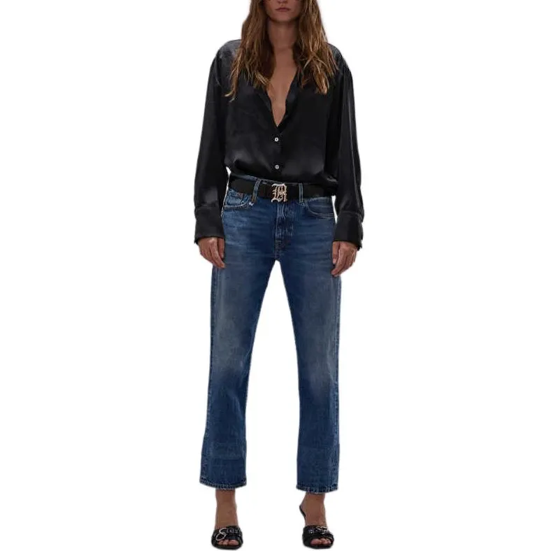 R13 Cropped Straight Jeans-1