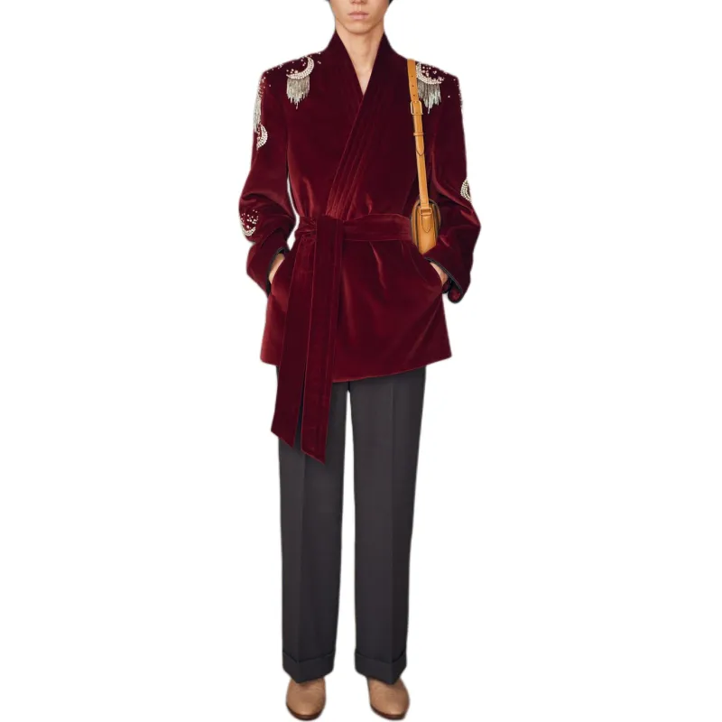 Valentino FW24 Jackets & Coats Men's Dark Red-1