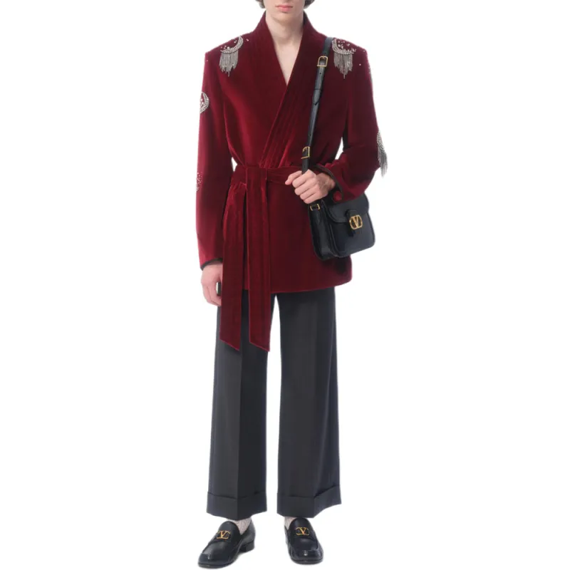Valentino FW24 Jackets & Coats Men's Dark Red-2