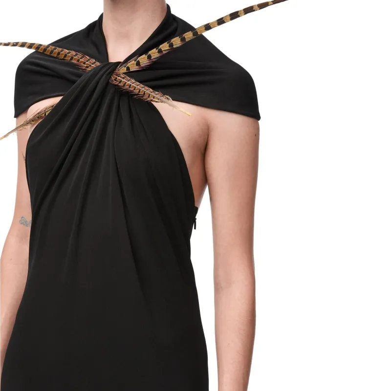 LOEWE SS25 Women's Pre Selection Collection Sleeveless Dress Women's Black-3