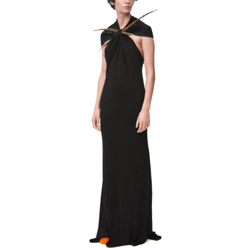 LOEWE SS25 Women's Pre Selection Collection Sleeveless Dress Women's Black-1