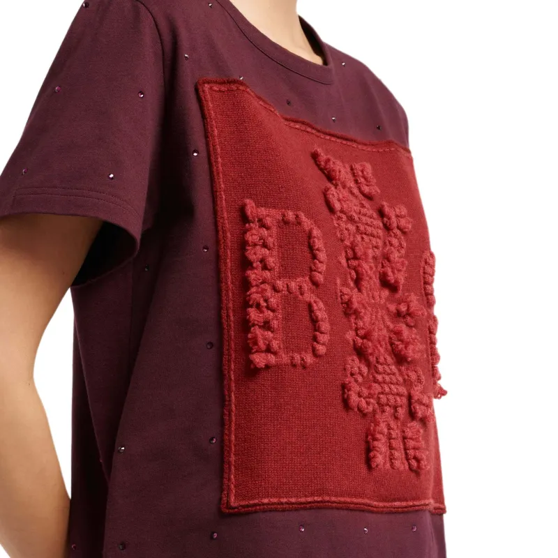 Barrie Logo embroidered Embellished T shirt-5