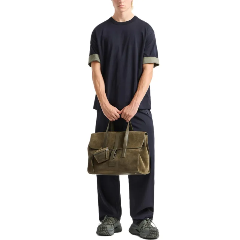 EMPORIO ARMANI Asv Reversible Jersey Oversized fit T shirt-4
