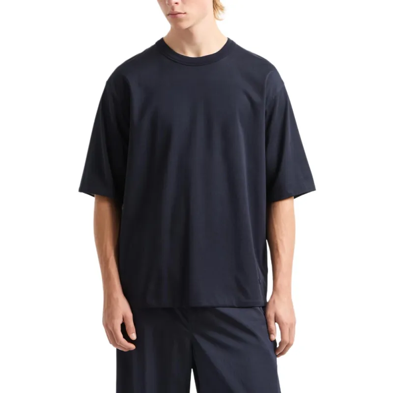 EMPORIO ARMANI Asv Reversible Jersey Oversized fit T shirt-1
