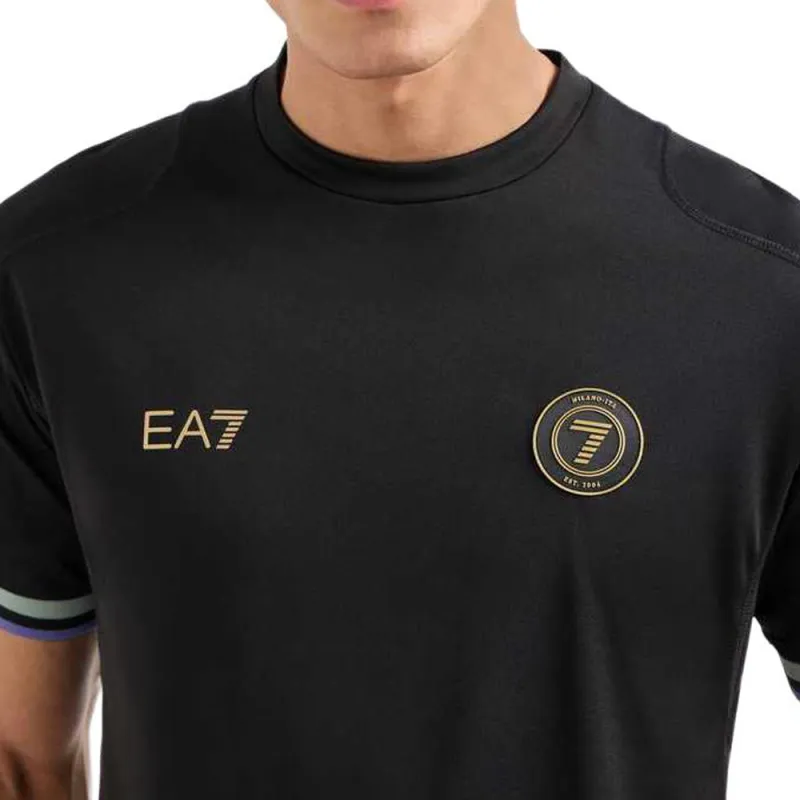 EMPORIO ARMANI Stripe Detailed Crewneck T Shirt-5