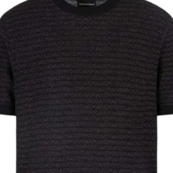 EMPORIO ARMANI Asv Lyocell blend Jumper With Lettering Intarsia