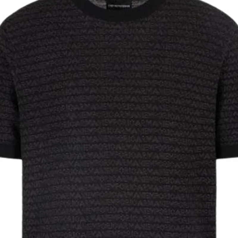EMPORIO ARMANI Asv Lyocell blend Jumper With Lettering Intarsia-1