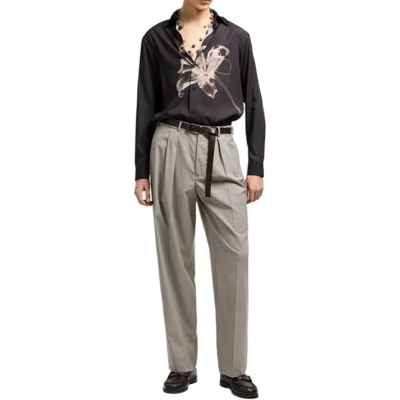 EMPORIO ARMANI Asv Lyocell Blend Shirt With Lily Print-2