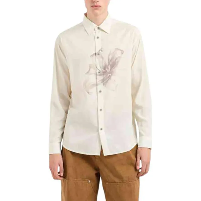 EMPORIO ARMANI Asv Lyocell Blend Shirt With Lily Print-1