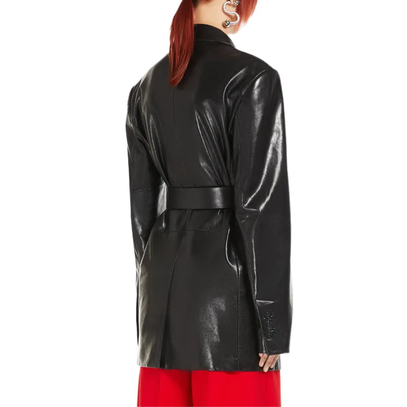 SportMax Teoria Button Up Belted Jacket-2