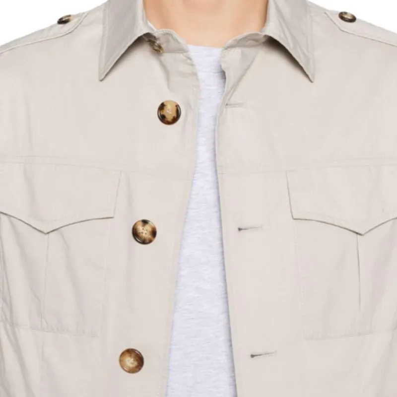 Brunello Cucinelli Long Sleeved Buttoned Shirt Jacket-4