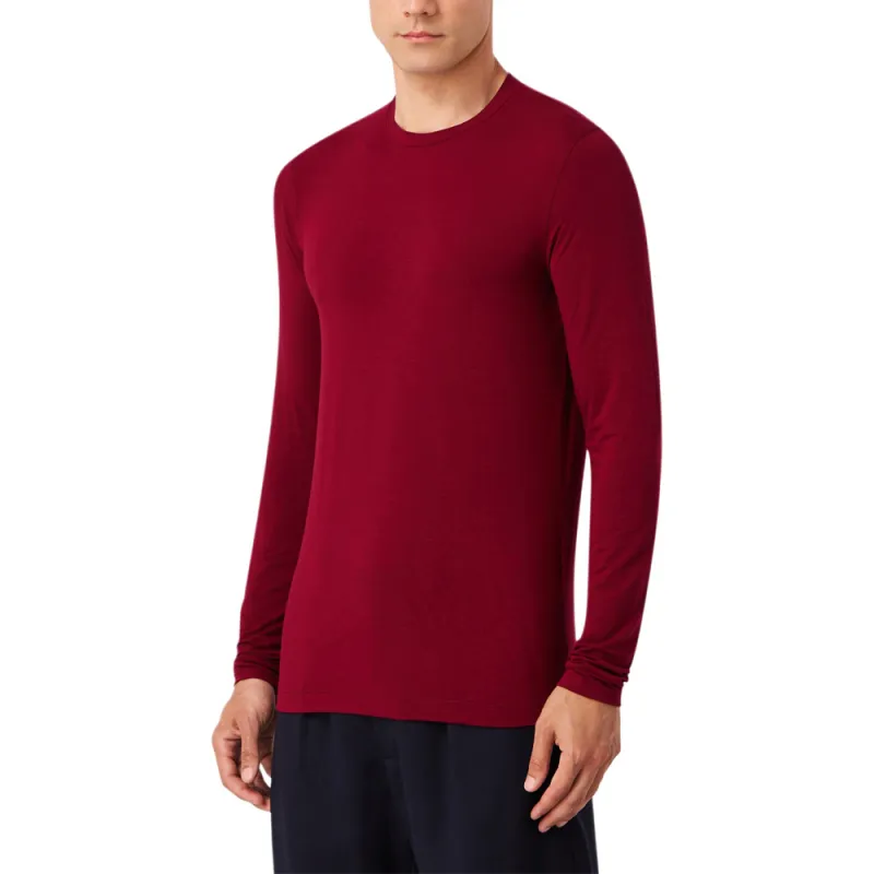 GIORGIO ARMANI Stretch Viscose Jersey Jumper With Crew Neck And Long Sleeves-1