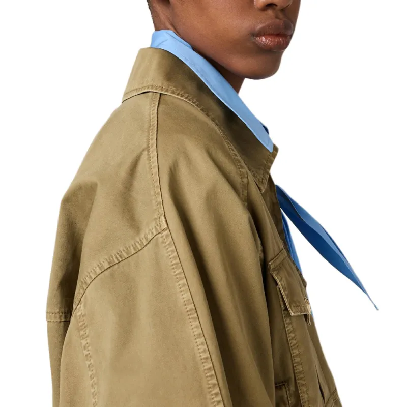 MIU MIU Garment dyed Cotton Bomber Jacket-3