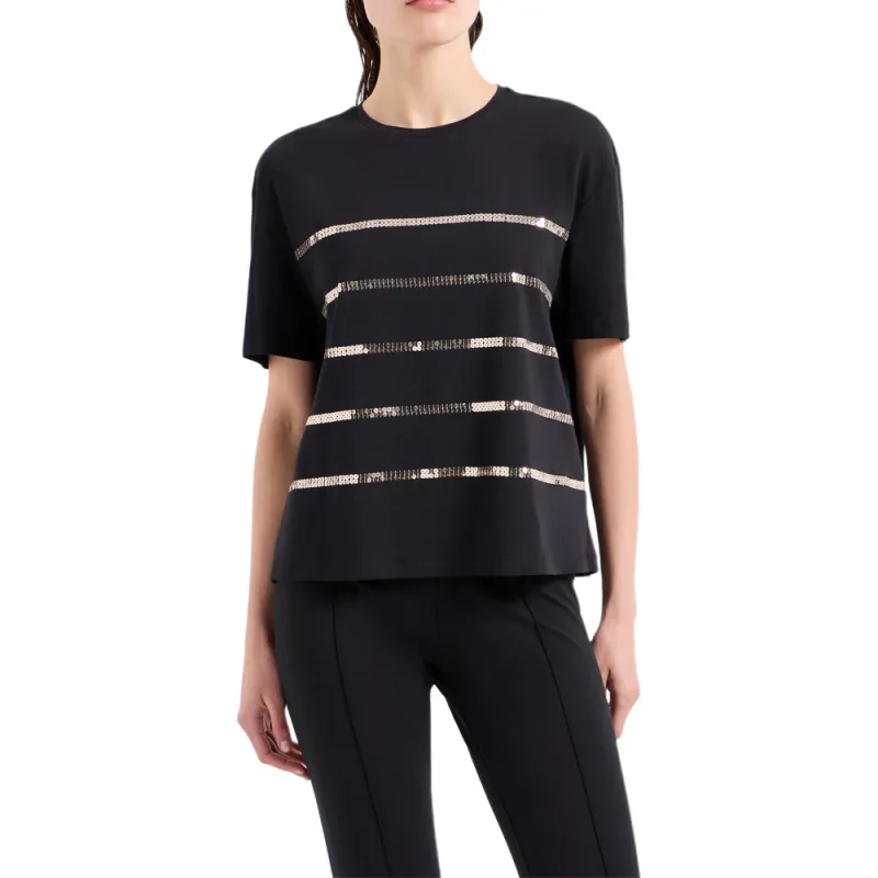 EMPORIO ARMANI EA7 Regular T Shirt Women's Black-1