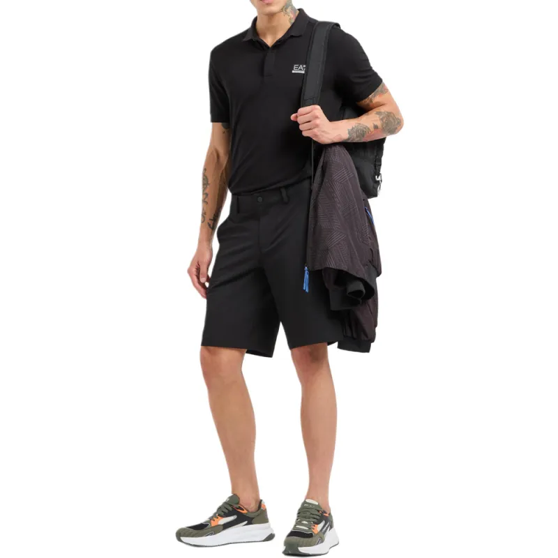 EMPORIO ARMANI EA7 Golf Pro Collection SS25 Casual Shorts Men's Black-3