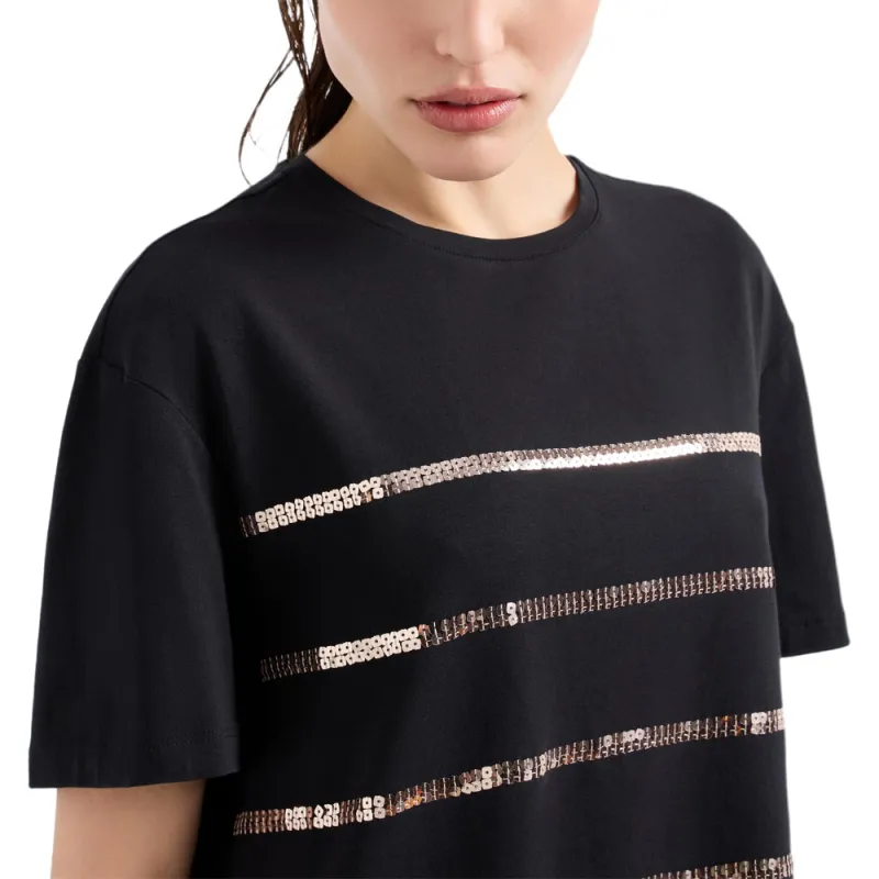 EMPORIO ARMANI EA7 Regular T Shirt Women's Black-4