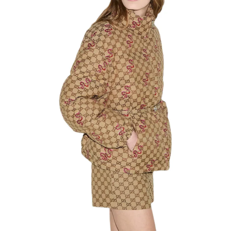 GUCCI SS25 Puffer Jacket Women's Dark Brown-5