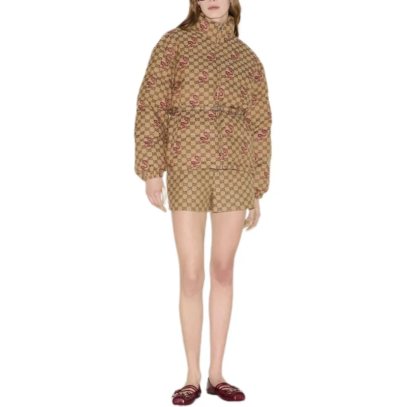 GUCCI SS25 Puffer Jacket Women's Dark Brown-2