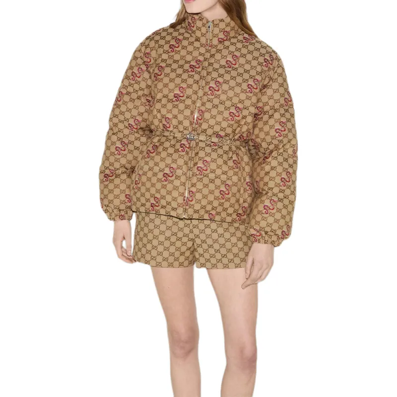 GUCCI SS25 Puffer Jacket Women's Dark Brown-3