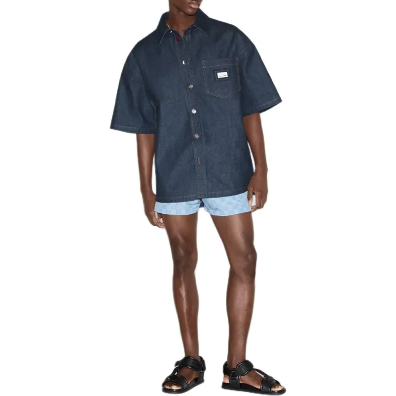 GUCCI SS25 Shirt Men's Dark Blue-1