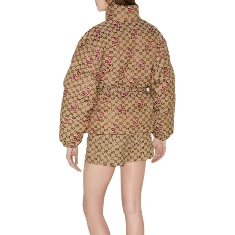 GUCCI SS25 Puffer Jacket Women's Dark Brown-4
