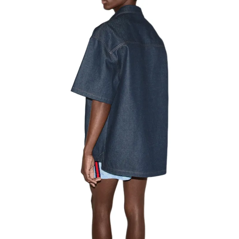 GUCCI SS25 Shirt Men's Dark Blue-4