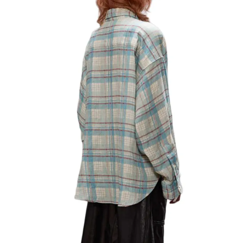 R13 Oversized Double Front Checked Shirt-4
