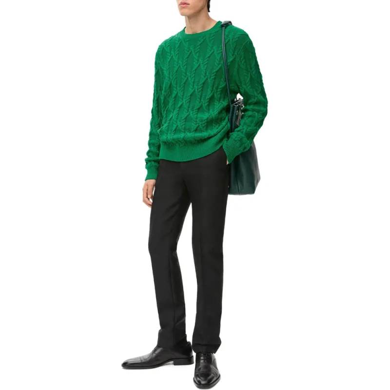 LOEWE SS25 Knitwear Men's Dark Green-3