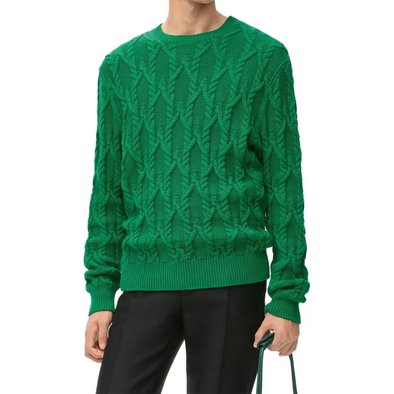 LOEWE SS25 Knitwear Men's Dark Green-1