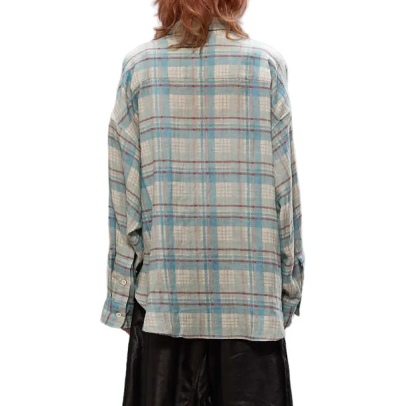 R13 Oversized Double Front Checked Shirt-3
