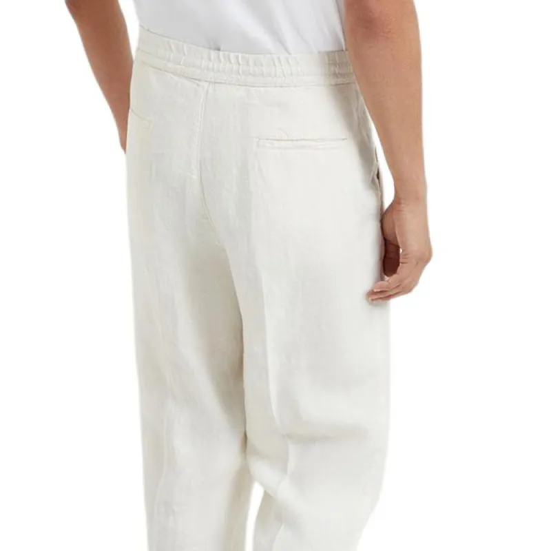Brunello Cucinelli SS25 Casual Pants Men's Gray White-2
