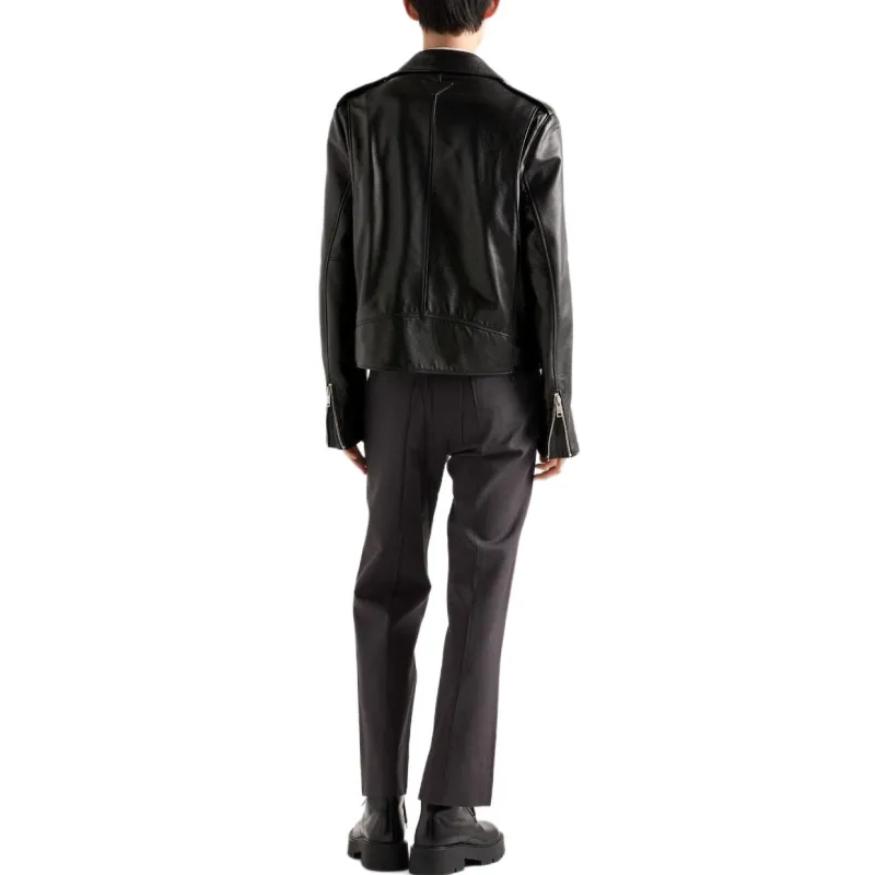 PRADA Leather Jacket Men's Black-2