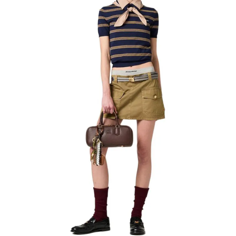 MIU MIU Belted Mini Skirt-1