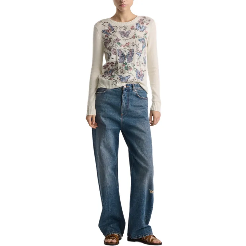 DIOR SS25 Spring Summer Ready to Wear Collection Cashmere Sweater Women's White-2
