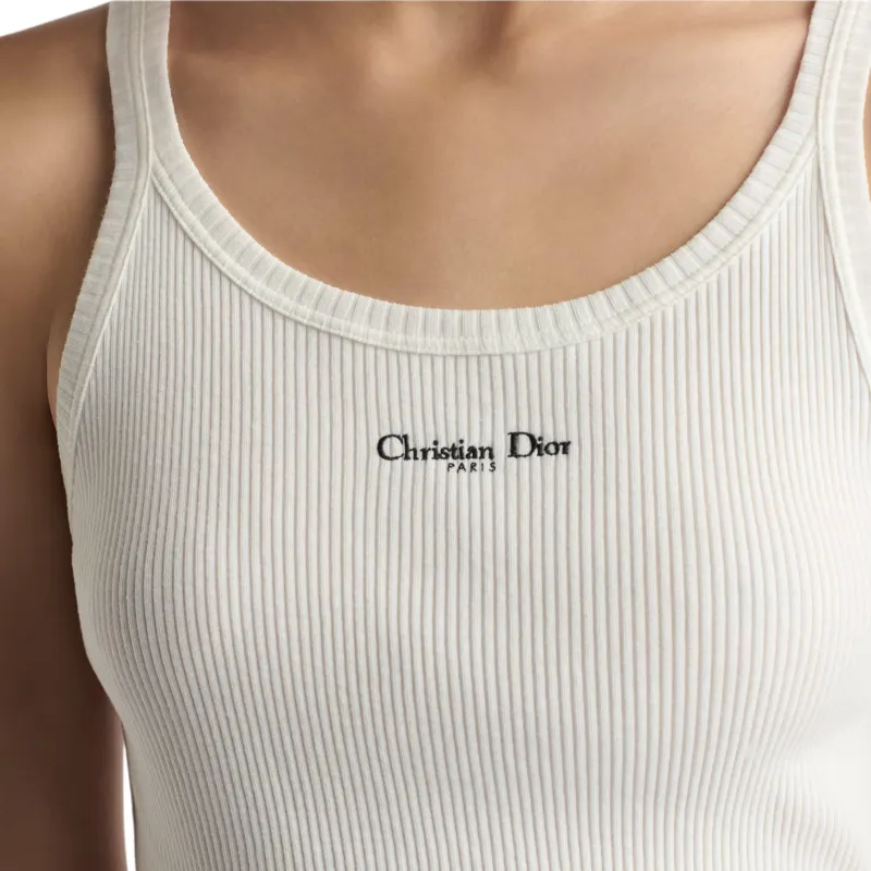 DIOR SS25 Spring Summer Ready to Wear Collection Tank Top Women's White-3