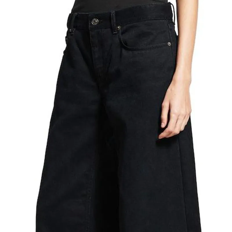 Balenciaga Casual Pants Loose Fit Style Women's Black-6