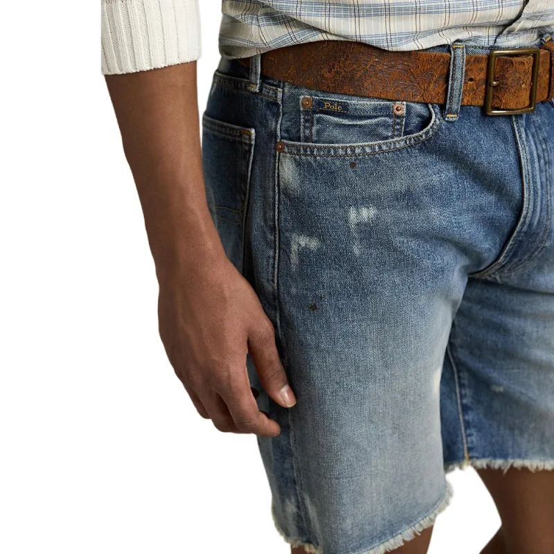 Polo Ralph Lauren Paint Splatter Detailed Denim Shorts-4