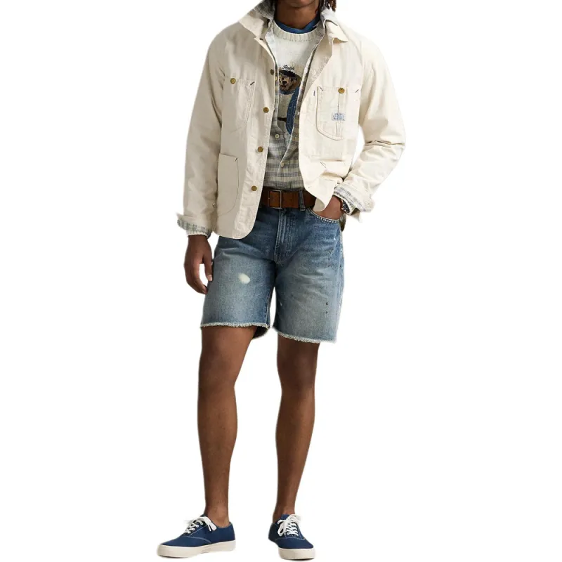 Polo Ralph Lauren Paint Splatter Detailed Denim Shorts-1