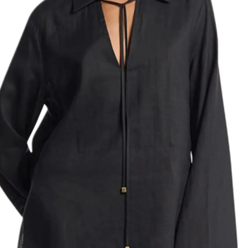 MICHAEL KORS Split neck Blouse-2