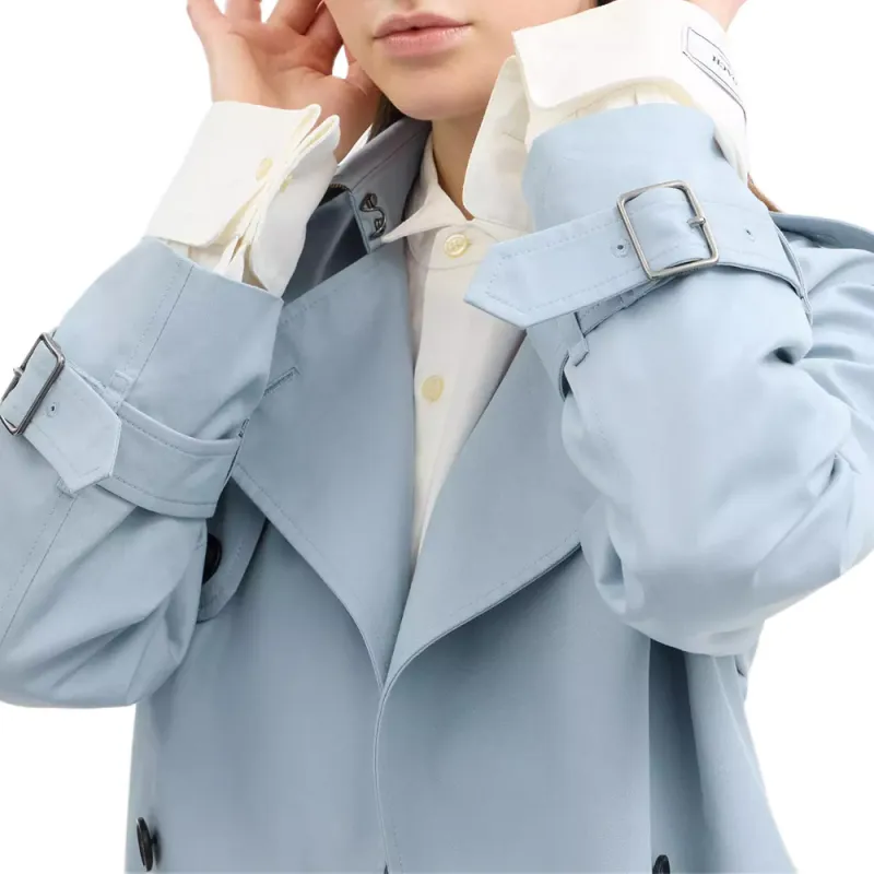 COACH SS25 Trench Coat Women's Blue-3