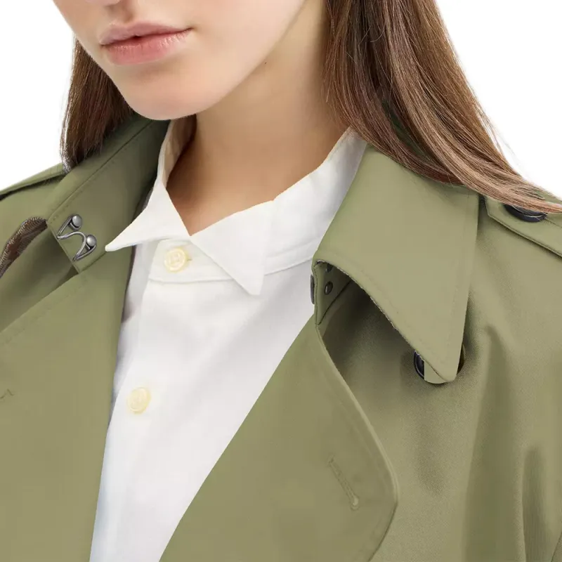 COACH SS25 Trench Coat Women's Green-3