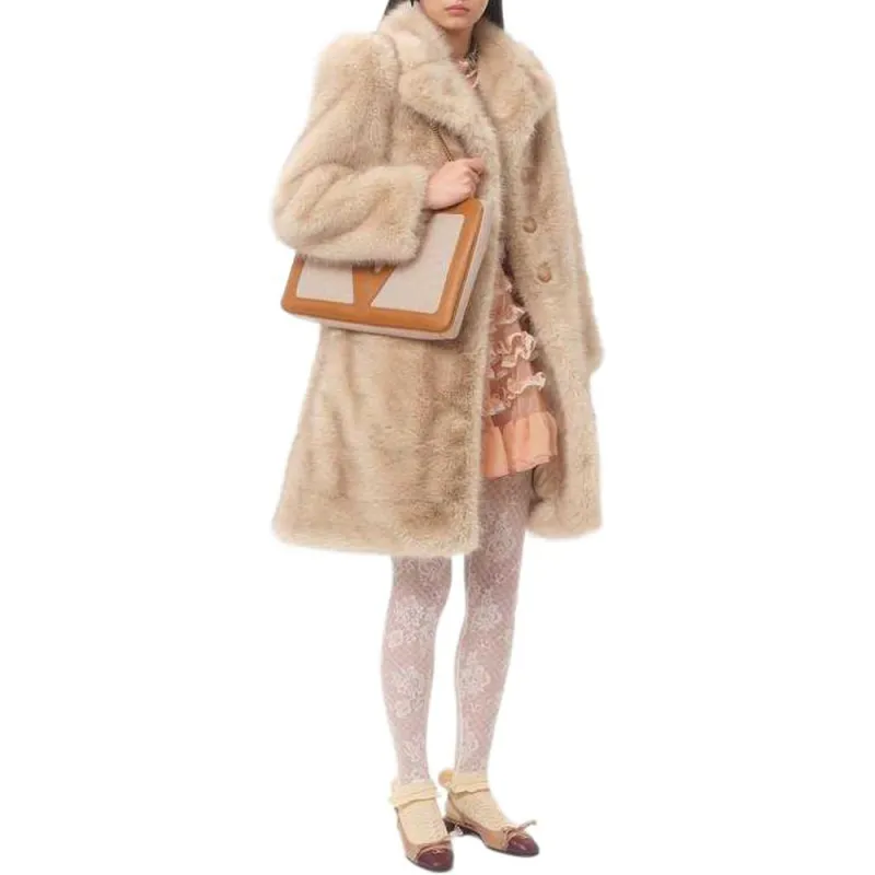 Valentino Faux fur Oversized Coat-1