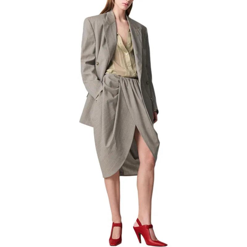 Stella McCartney SS25 Casual Long Skirt Women's Gray-4