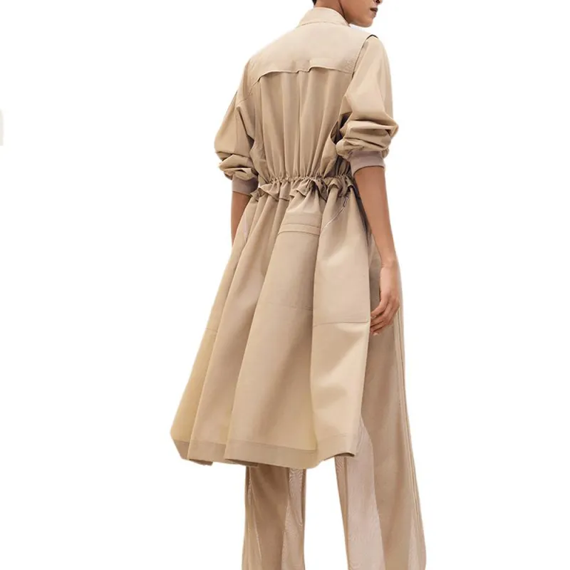 HERMES Twinset Coat Women's Beige-2