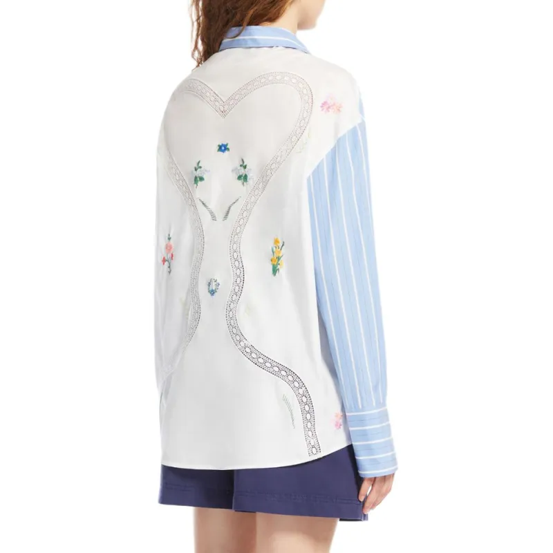 WEEKEND MaxMara Striped Embroidered Shirt-2