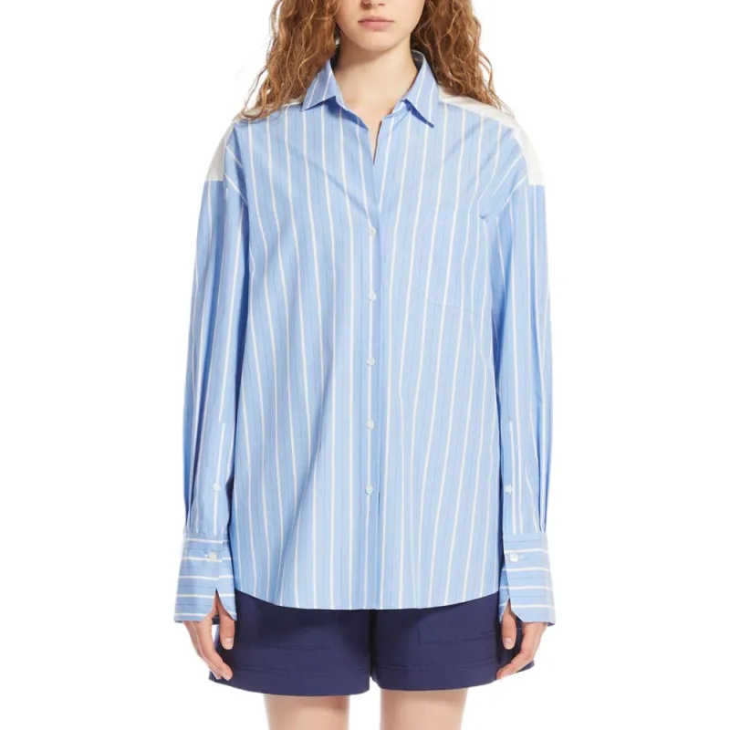 WEEKEND MaxMara Striped Embroidered Shirt-1