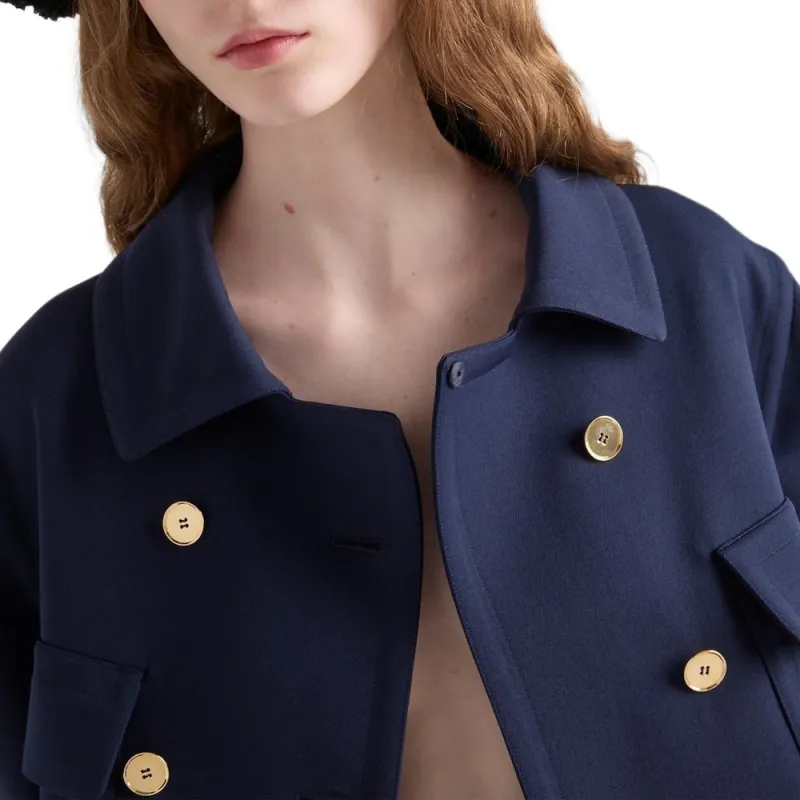 PRADA Coats Women's Marine Blue-4