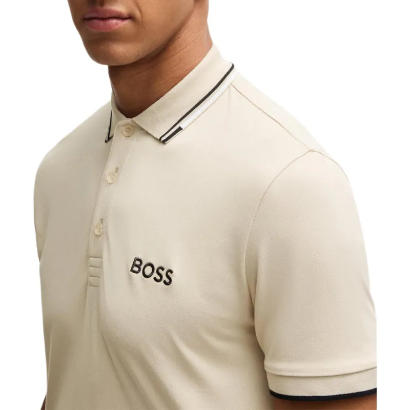 HUGO BOSS Polo Shirt Men's Light Beige-4