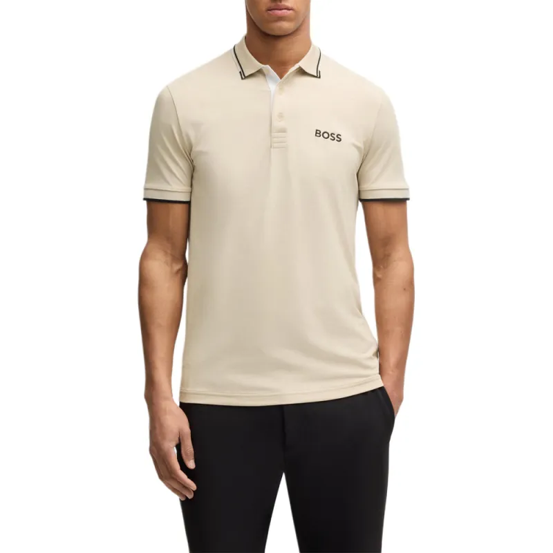 HUGO BOSS Polo Shirt Men's Light Beige-1