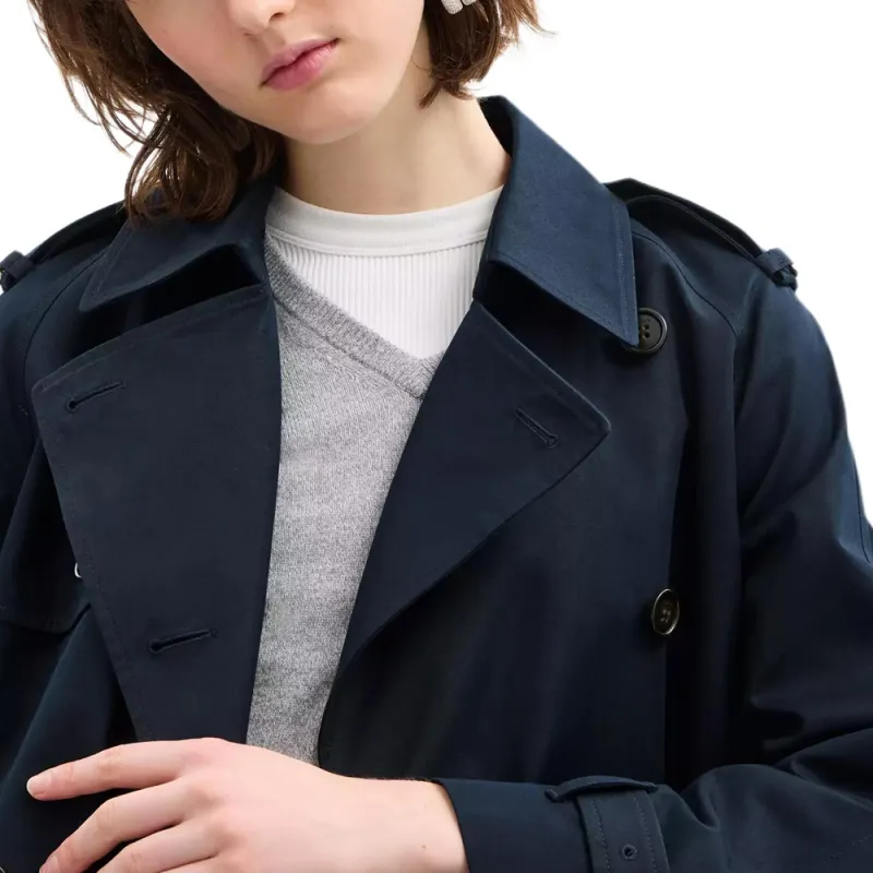 COACH Trench Coat Women's Marine Blue-3